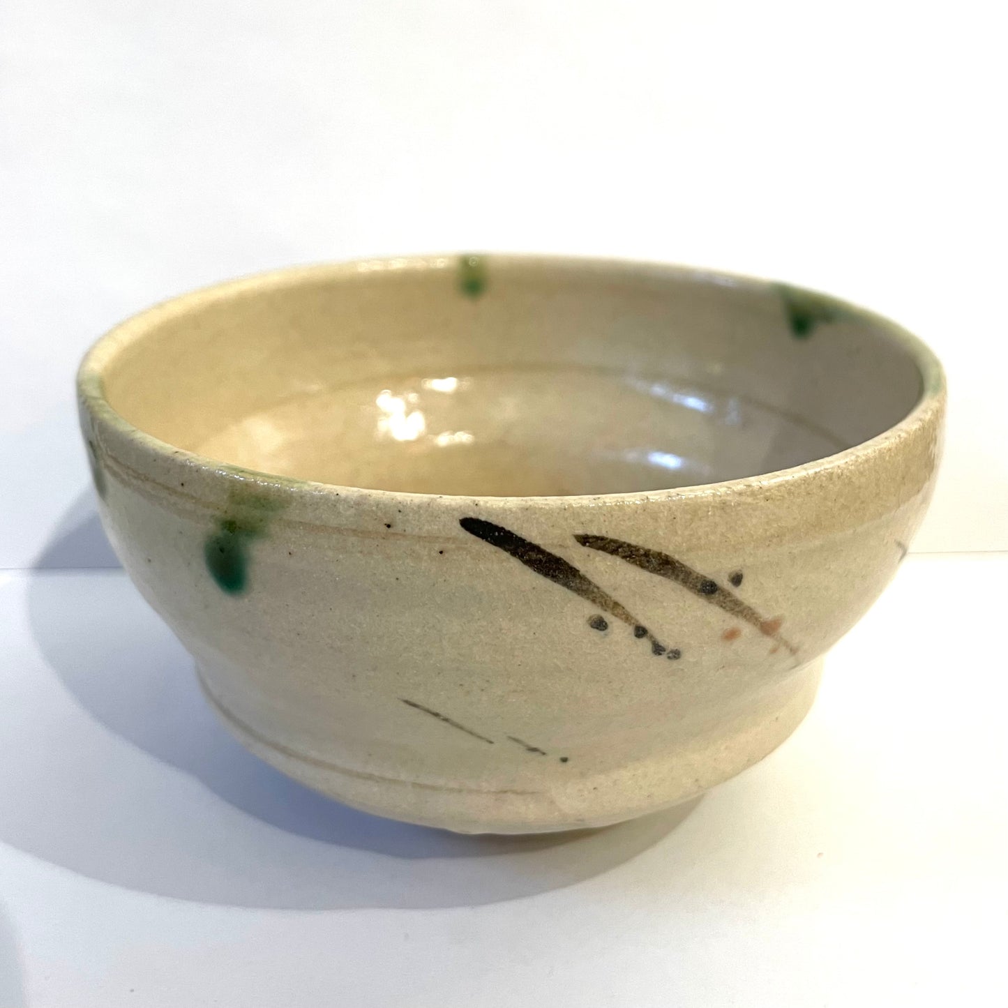 Vintage Chawan - Kirschblüten Oribe Stil