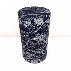 Teedose Blütenband Blau