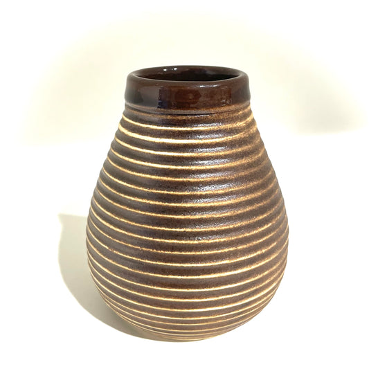 Maté Kalebasse braun Steingut