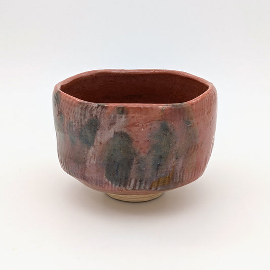 Vintage Chawan Zebra Raku