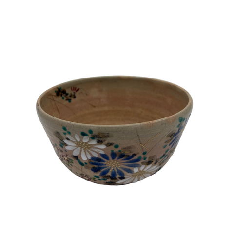 Vintage Chawan Kiyomizu Sommerblumen