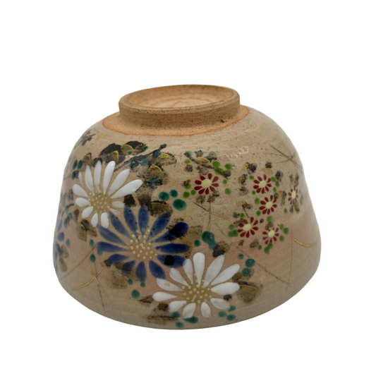 Vintage Chawan Kiyomizu Sommerblumen